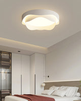 Cenia Modern Circular LED Ceiling Light White Matte Finish Minimalist Flush Mount Fixture