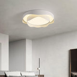 Cenia Modern Circular LED Ceiling Light White Matte Finish Minimalist Flush Mount Fixture