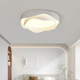 Cenia Modern Circular LED Ceiling Light White Matte Finish Minimalist Flush Mount Fixture