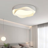 Cenia Modern Circular LED Ceiling Light White Matte Finish Minimalist Flush Mount Fixture