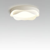 Cenia Modern Circular LED Ceiling Light White Matte Finish Minimalist Flush Mount Fixture