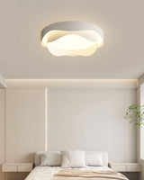 Cenia Modern Circular LED Ceiling Light White Matte Finish Minimalist Flush Mount Fixture
