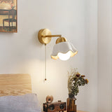vintage-ceramic-flower-sconce-light-with-copper-base-and-white-petal-shade