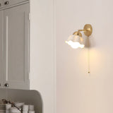 vintage-ceramic-flower-sconce-light-with-copper-base-and-white-petal-shade