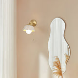 vintage-ceramic-flower-sconce-light-with-copper-base-and-white-petal-shade