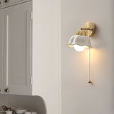 vintage-ceramic-flower-sconce-light-with-copper-base-and-white-petal-shade