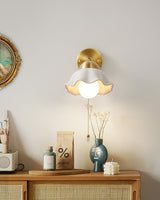 vintage-ceramic-flower-sconce-light-with-copper-base-and-white-petal-shade