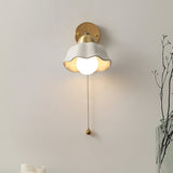 vintage-ceramic-flower-sconce-light-with-copper-base-and-white-petal-shade