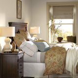 Modern Ceramic Gourd Table Lamp with Brushed Metal Base and White Cotton Shade