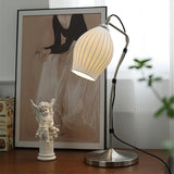 Elegant White Ceramic Ribbed Side Table Lamp for Modern Living Room Decor