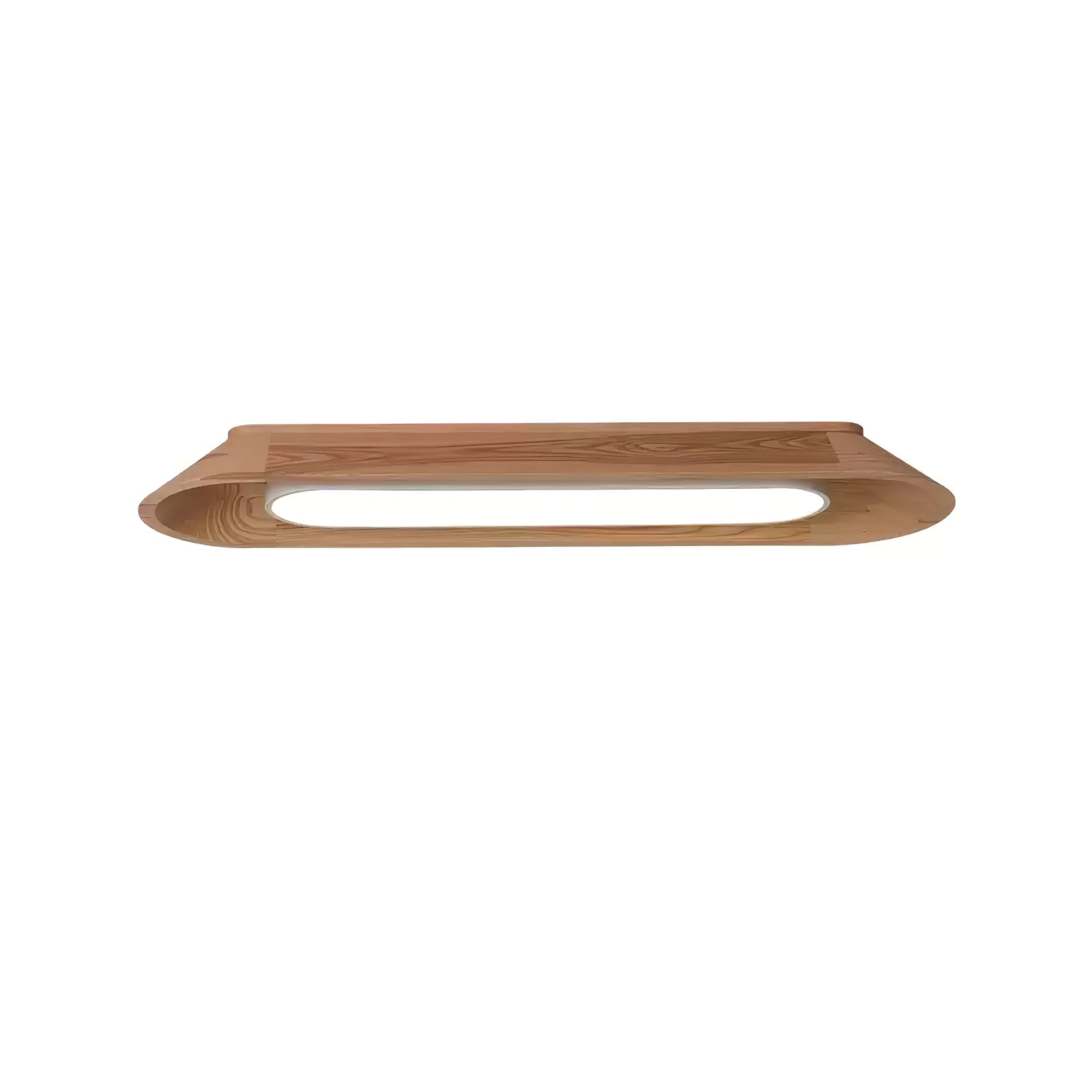 Modern Minimalist Wood and Acrylic Channel Ceiling Lamp with Integrated LED Lighting