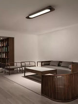 Modern Minimalist Wood and Acrylic Channel Ceiling Lamp with Integrated LED Lighting