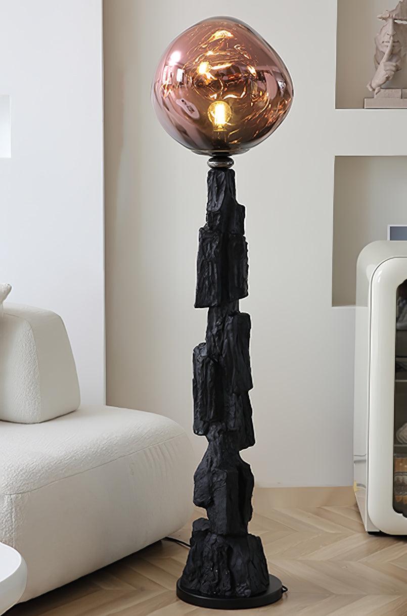 Artistic Charcoal Melt Standing Floor Lamp for Modern Home Decor and Ambient Lighting
