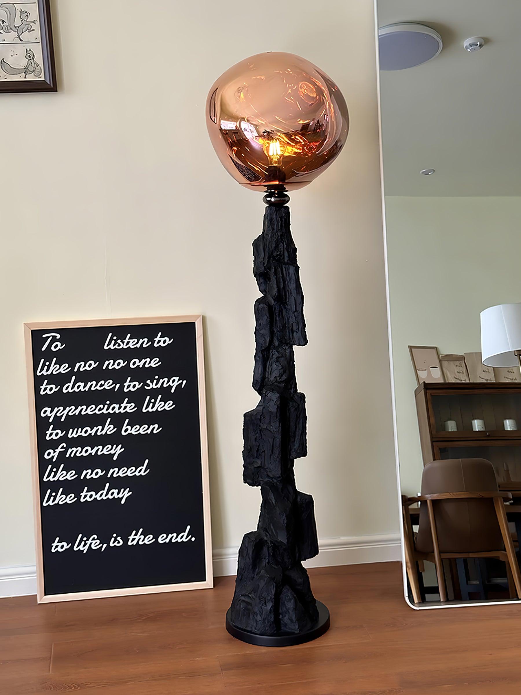Artistic Charcoal Melt Standing Floor Lamp for Modern Home Decor and Ambient Lighting