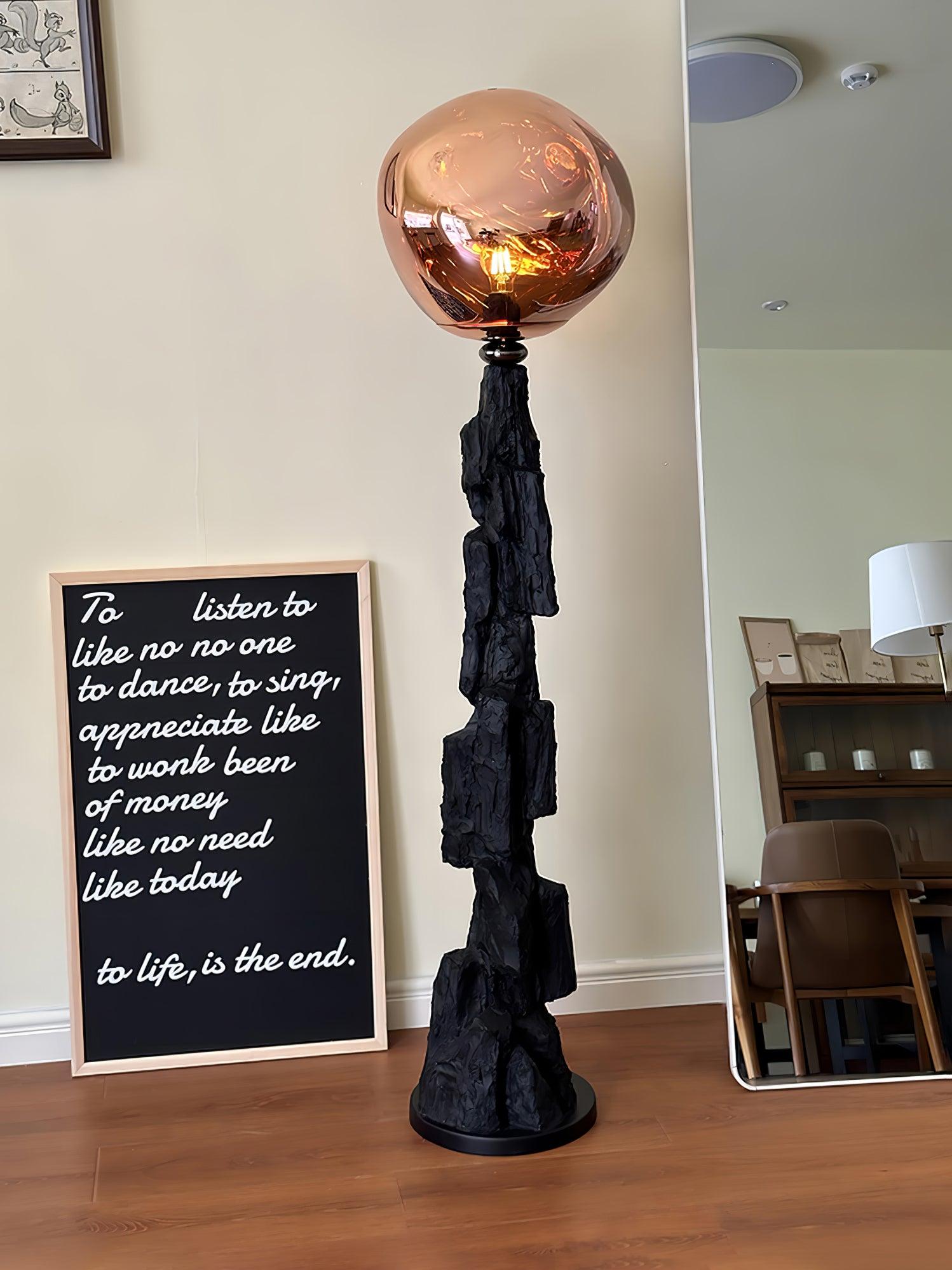 Artistic Charcoal Melt Standing Floor Lamp for Modern Home Decor and Ambient Lighting
