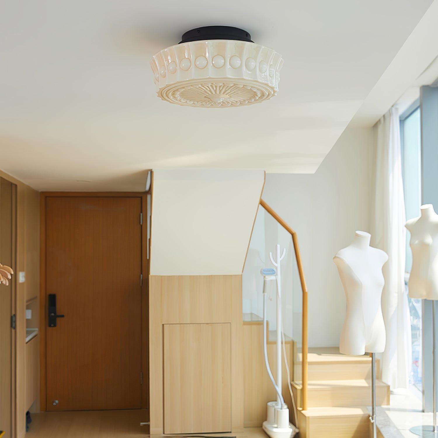 modern-round-glass-flush-mount-ceiling-light-fixture-for-living-and-dining-rooms