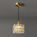 vintage-brass-and-flowered-glass-charlotte-pendant-light-fixture-for-entryway-lighting