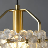 vintage-brass-and-flowered-glass-charlotte-pendant-light-fixture-for-entryway-lighting