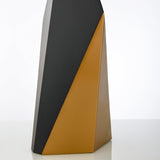 Checklist Modern Minimalist Metal Table Lamp with Beige Fabric Shade and Gold Finish