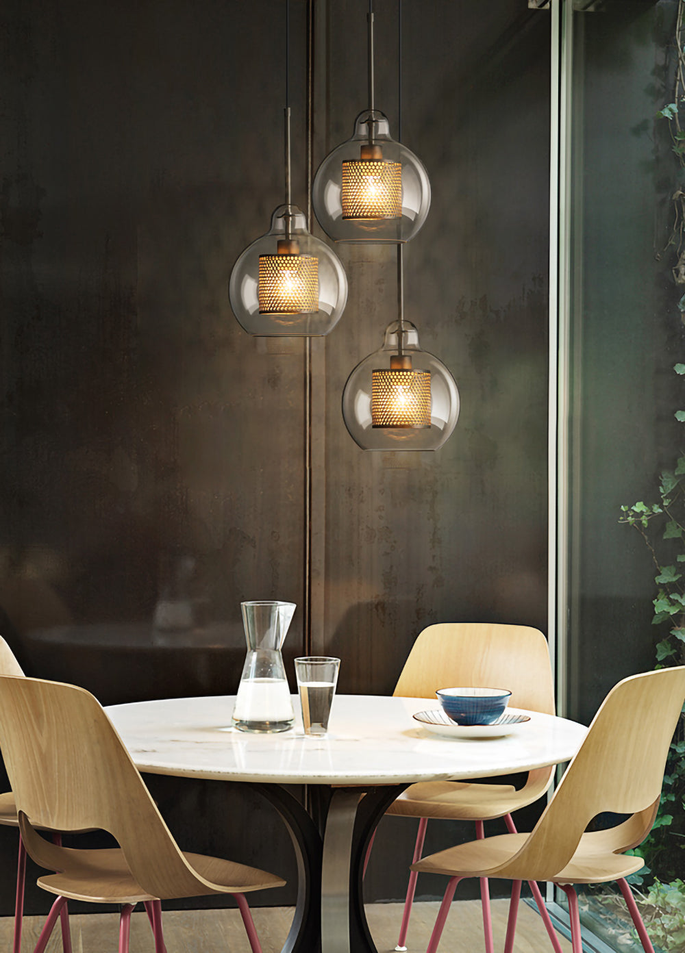 Modern Chiswick Glass Pendant Lamp for Kitchen Island and Living Room Lighting