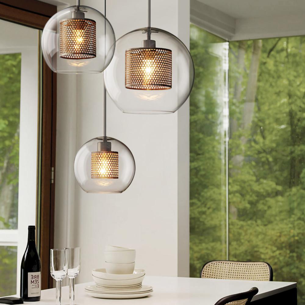 Modern Chiswick Glass Pendant Lamp for Kitchen Island and Living Room Lighting