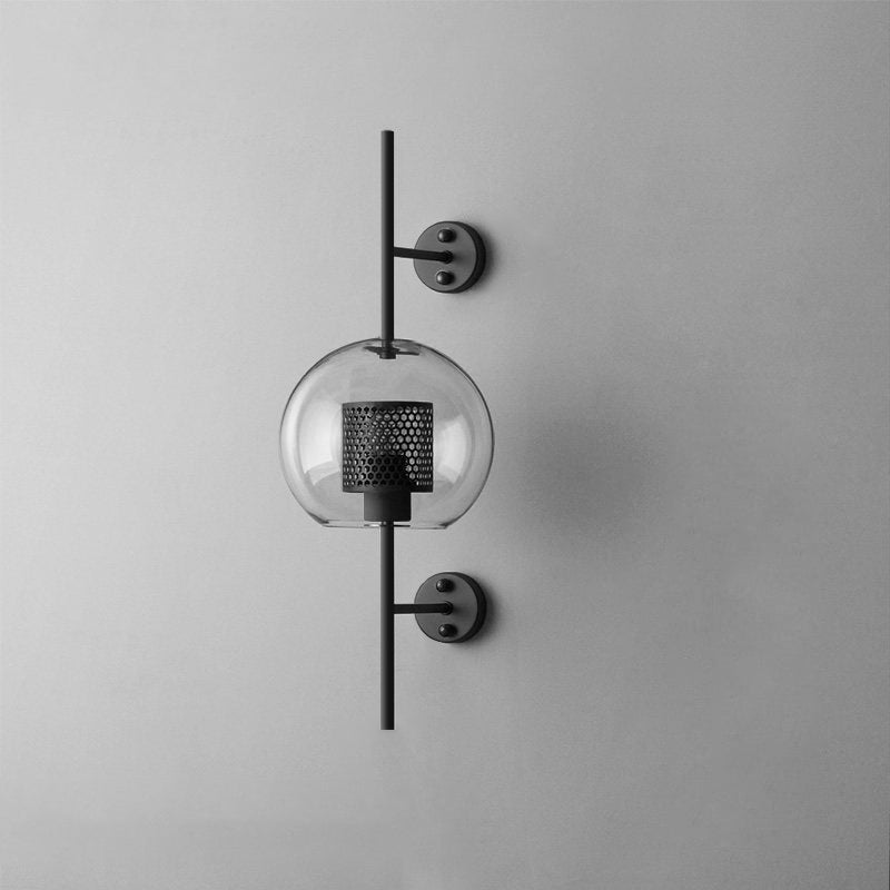 Contemporary Chiswick Glass Wall Sconce Sphere and Capsule Indoor Lighting Fixture