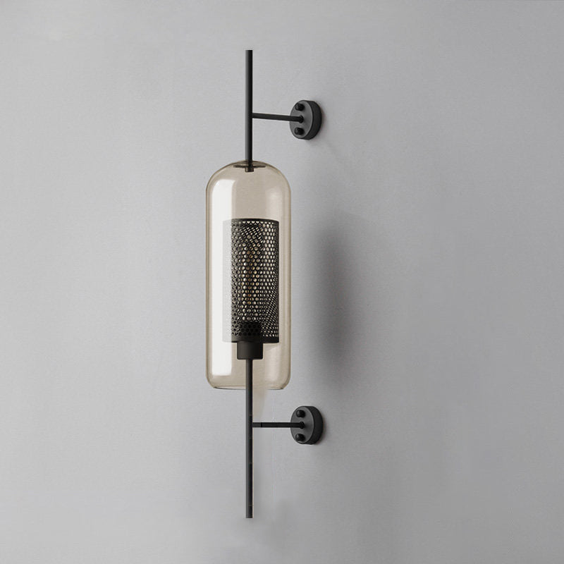 Contemporary Chiswick Glass Wall Sconce Sphere and Capsule Indoor Lighting Fixture