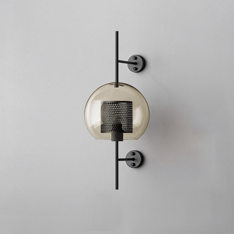 Contemporary Chiswick Glass Wall Sconce Sphere and Capsule Indoor Lighting Fixture