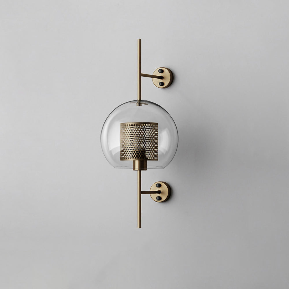 Contemporary Chiswick Glass Wall Sconce Sphere and Capsule Indoor Lighting Fixture