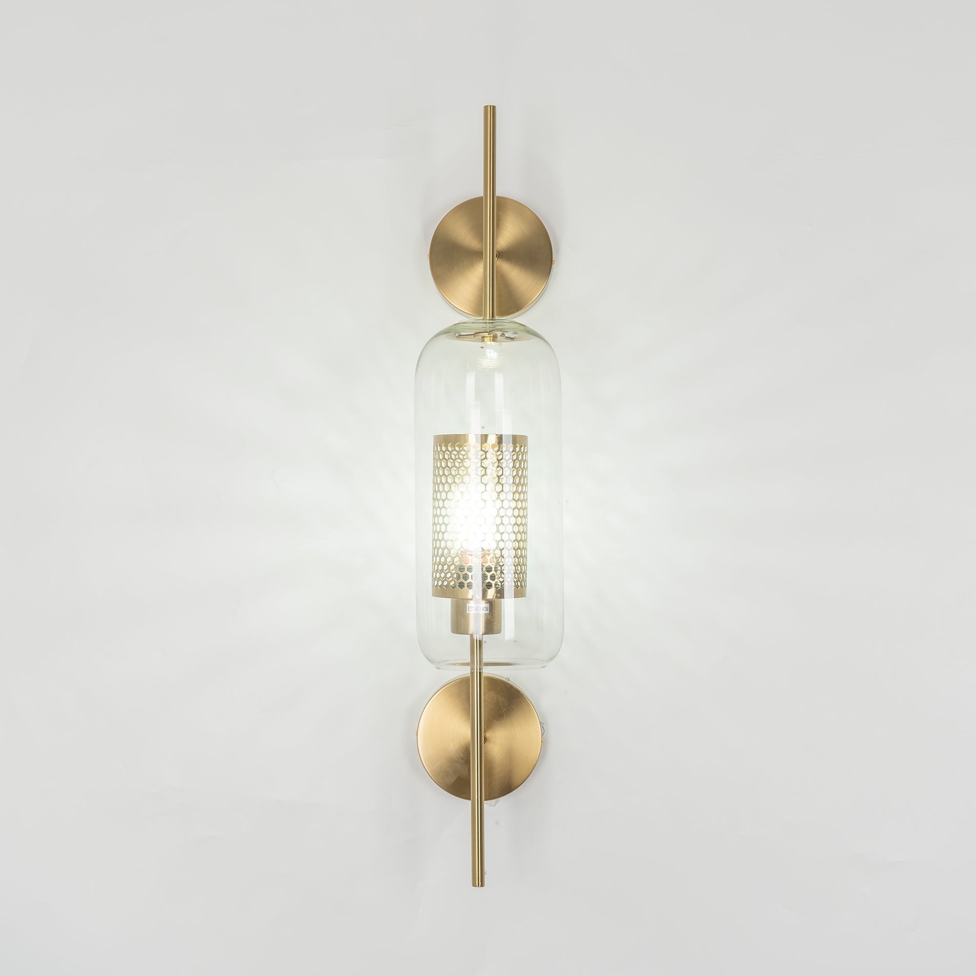 Contemporary Chiswick Glass Wall Sconce Sphere and Capsule Indoor Lighting Fixture