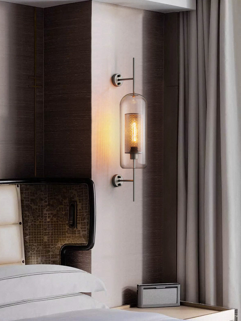 Contemporary Chiswick Glass Wall Sconce Sphere and Capsule Indoor Lighting Fixture