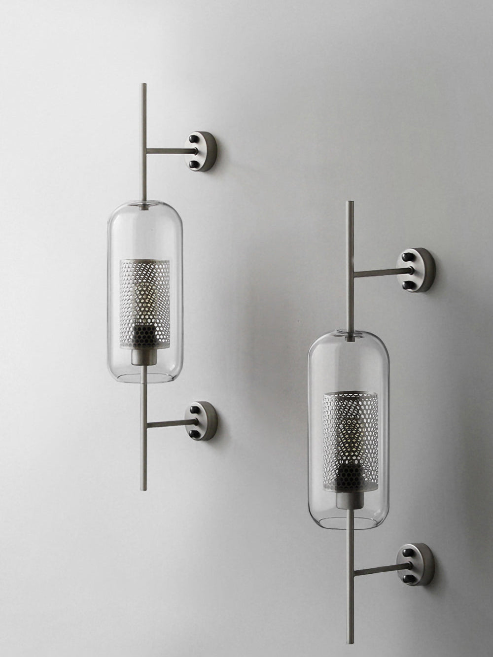 Contemporary Chiswick Glass Wall Sconce Sphere and Capsule Indoor Lighting Fixture