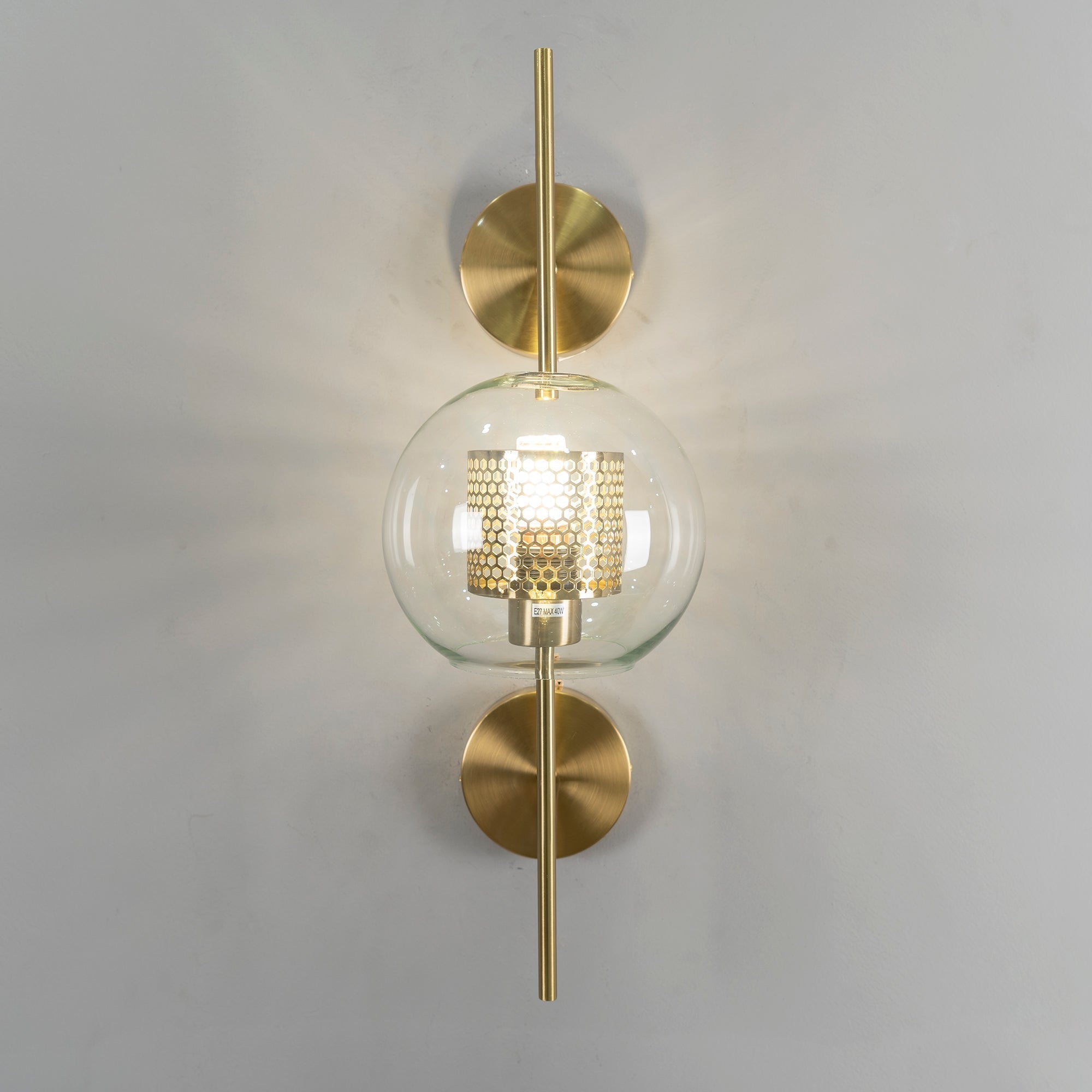 Contemporary Chiswick Glass Wall Sconce Sphere and Capsule Indoor Lighting Fixture