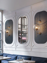 Contemporary Chiswick Glass Wall Sconce Sphere and Capsule Indoor Lighting Fixture