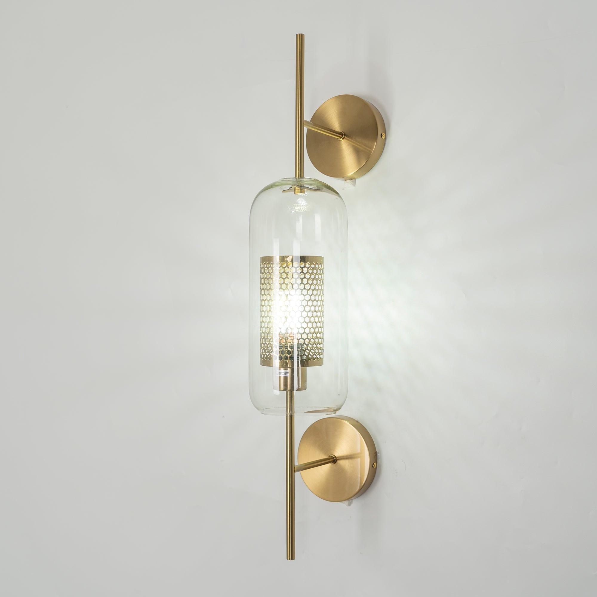 Contemporary Chiswick Glass Wall Sconce Sphere and Capsule Indoor Lighting Fixture