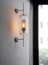 Contemporary Chiswick Glass Wall Sconce Sphere and Capsule Indoor Lighting Fixture