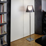 Modern Chrome Prism Floor Lamp with Acrylic Diffuser and Polished Finish