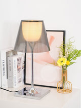 Modern Chrome Prism Table Lamp with Dual Diffuser and Polished Aluminum Base