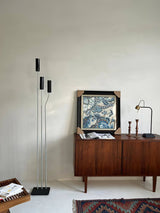 Modern Minimalist Cima Floor Lamp with Black Cylindrical Uplight Heads