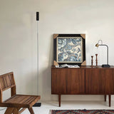 Modern Minimalist Cima Floor Lamp with Black Cylindrical Uplight Heads