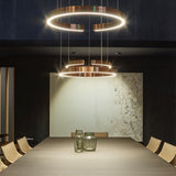 Modern LED Ring Pendant Light Circular Minimalist Chandelier for Living Room and Bedroom