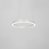 Modern LED Ring Pendant Light Circular Minimalist Chandelier for Living Room and Bedroom