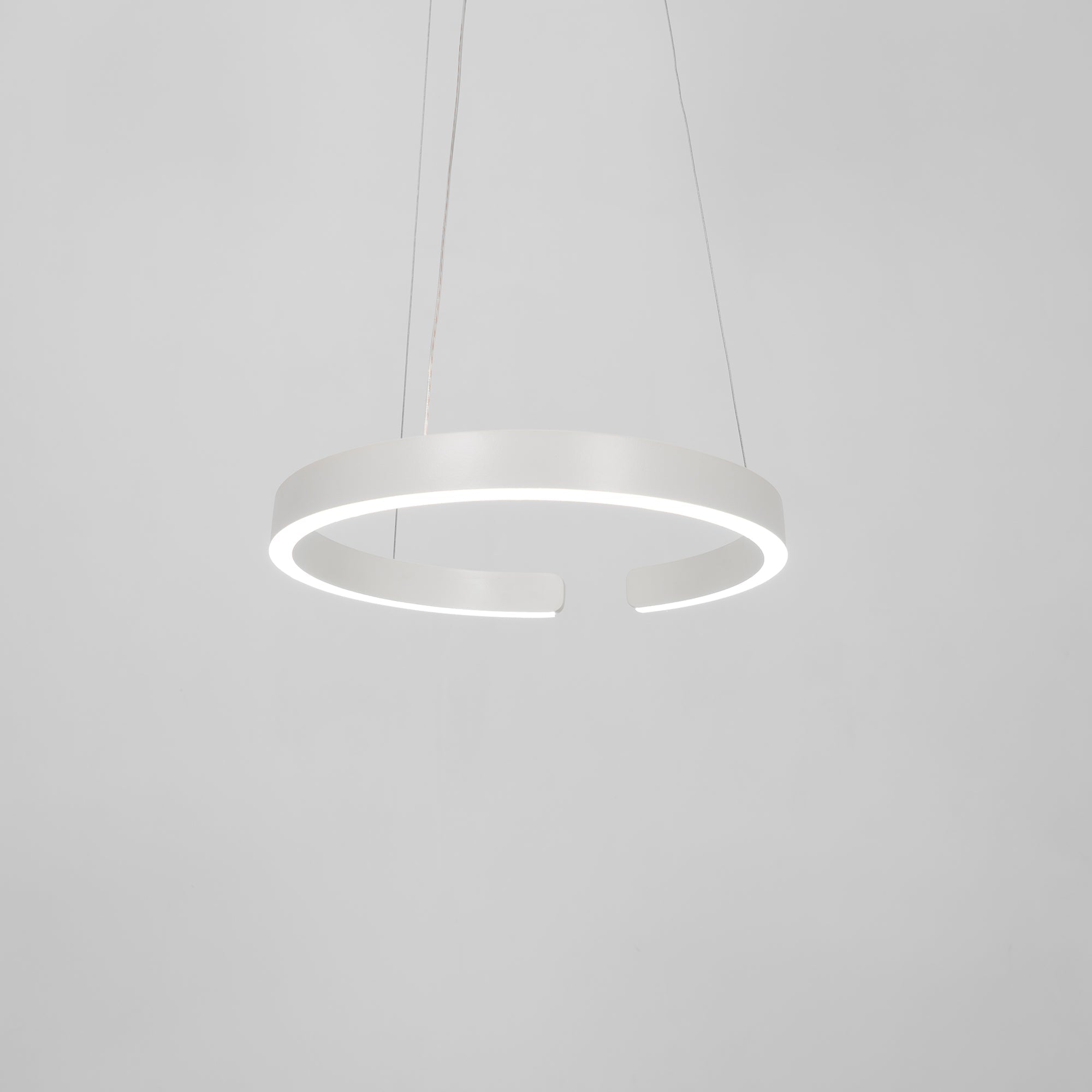 Modern LED Ring Pendant Light Circular Minimalist Chandelier for Living Room and Bedroom
