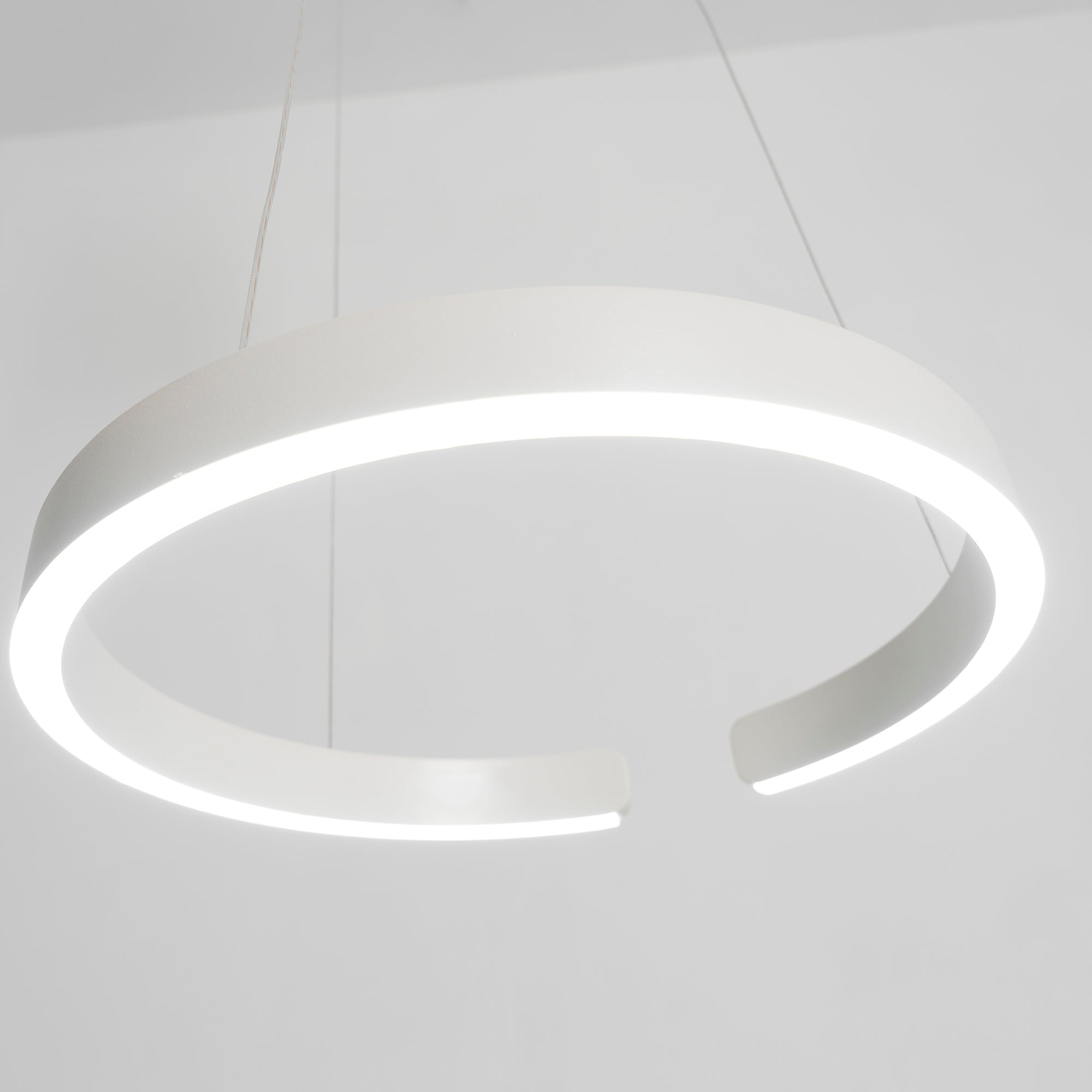 Modern LED Ring Pendant Light Circular Minimalist Chandelier for Living Room and Bedroom