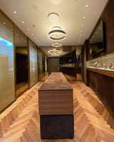 Modern LED Ring Pendant Light Circular Minimalist Chandelier for Living Room and Bedroom