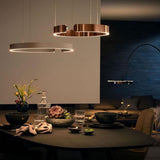 Modern LED Ring Pendant Light Circular Minimalist Chandelier for Living Room and Bedroom