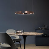 Modern LED Ring Pendant Light Circular Minimalist Chandelier for Living Room and Bedroom