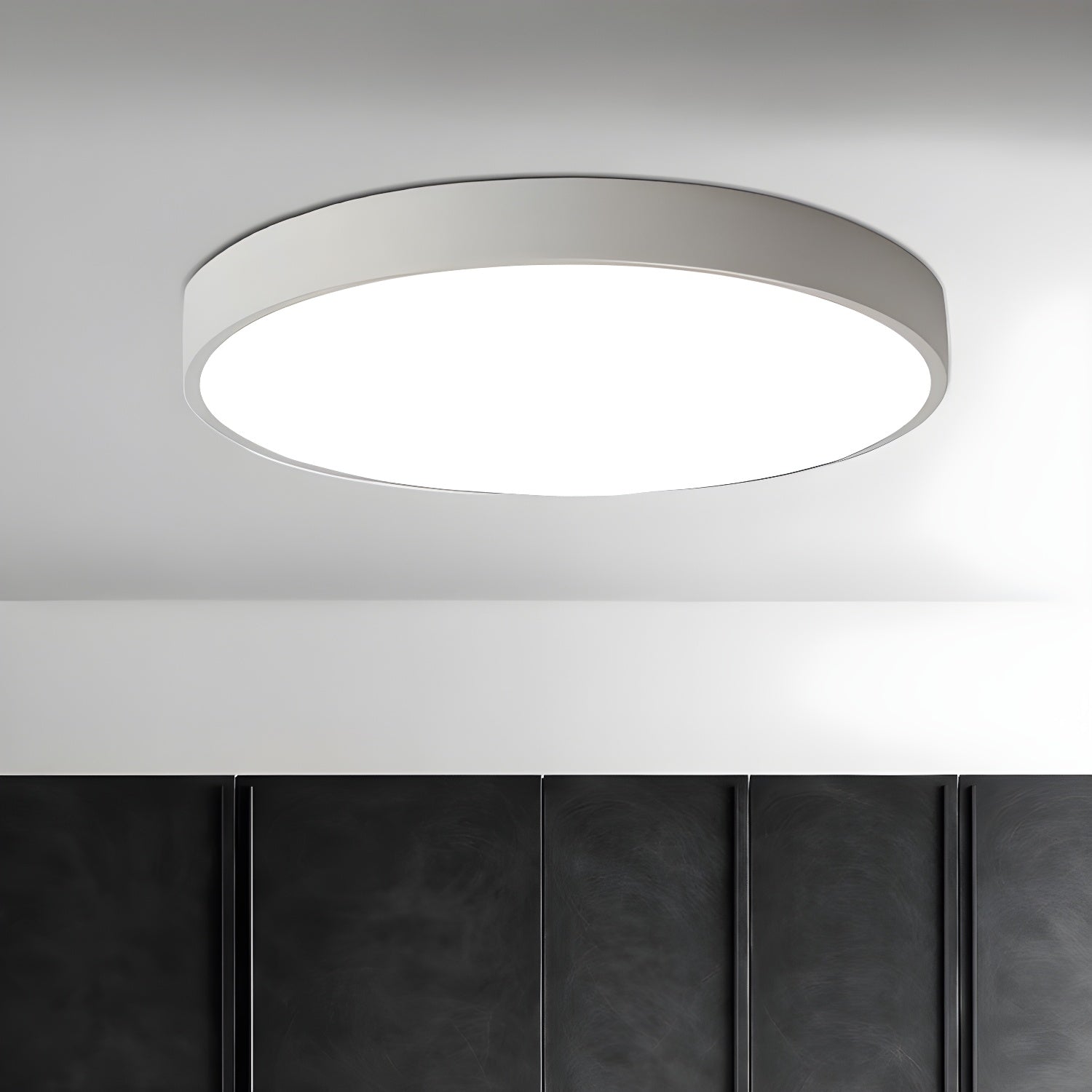 Modern Circular Slimline LED Ceiling Light Minimalist Flush Mount Overhead Fixture