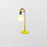 Modern Colorful Geometric Bedside Lamp with Frosted Glass Globe Shade