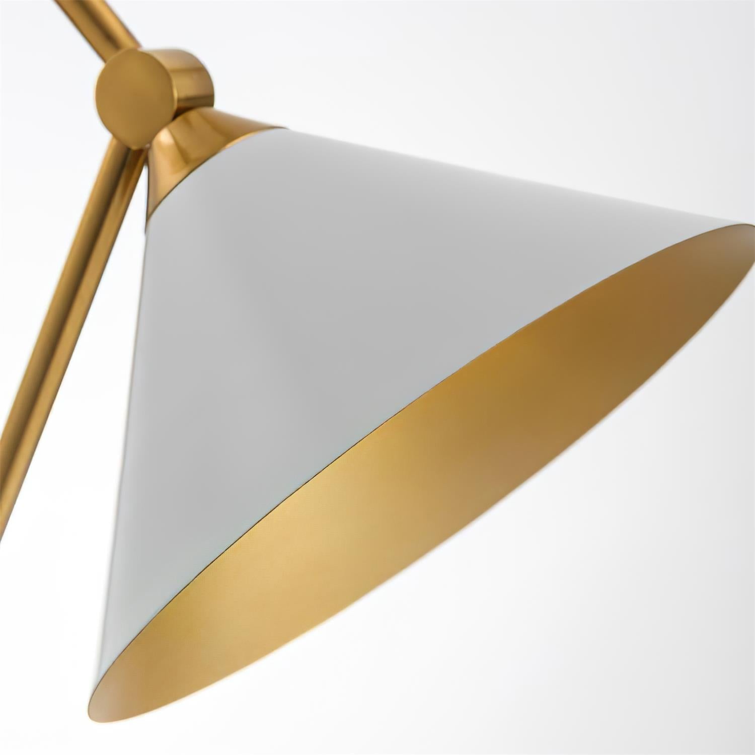Modern Marble Table Lamp with Conical Shade and Orb Accent for Elegant Bedside and Study Lighting